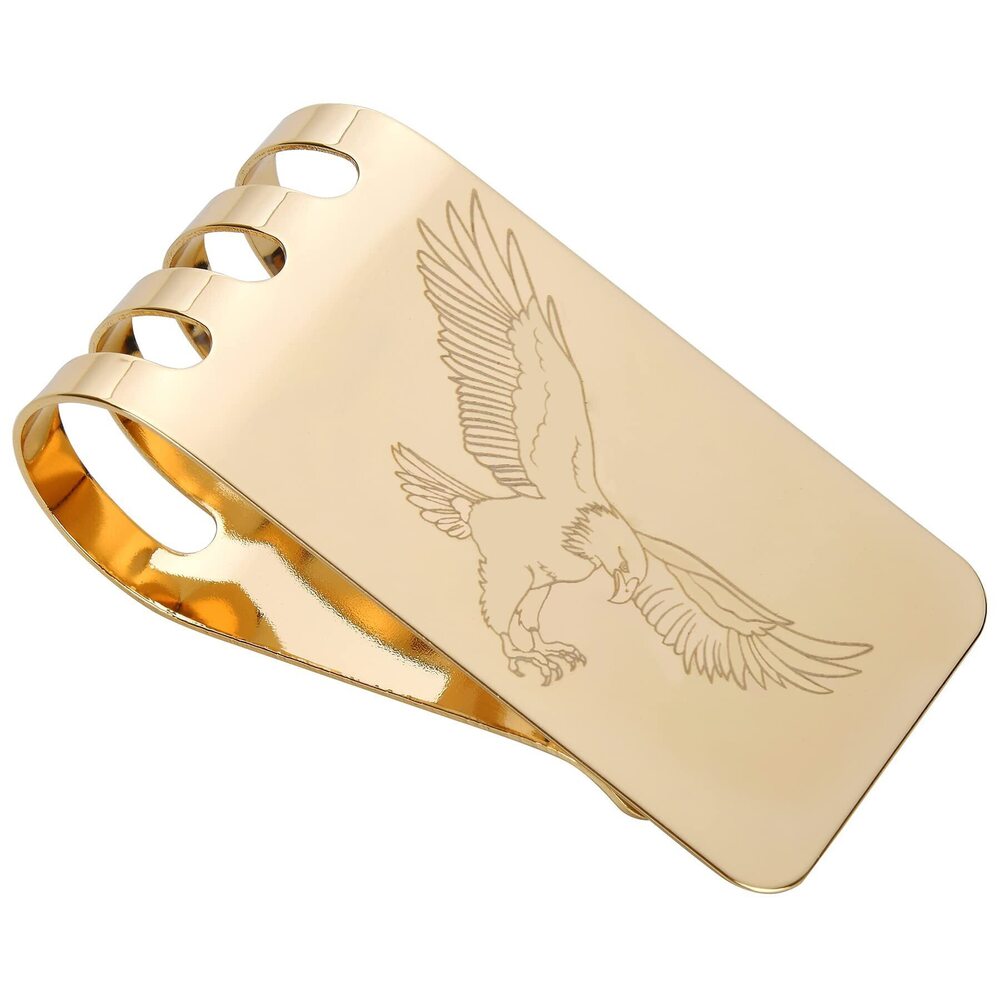 7634 Money Clip Spring Steel Cash Clips Large Capacity Minimalist Front